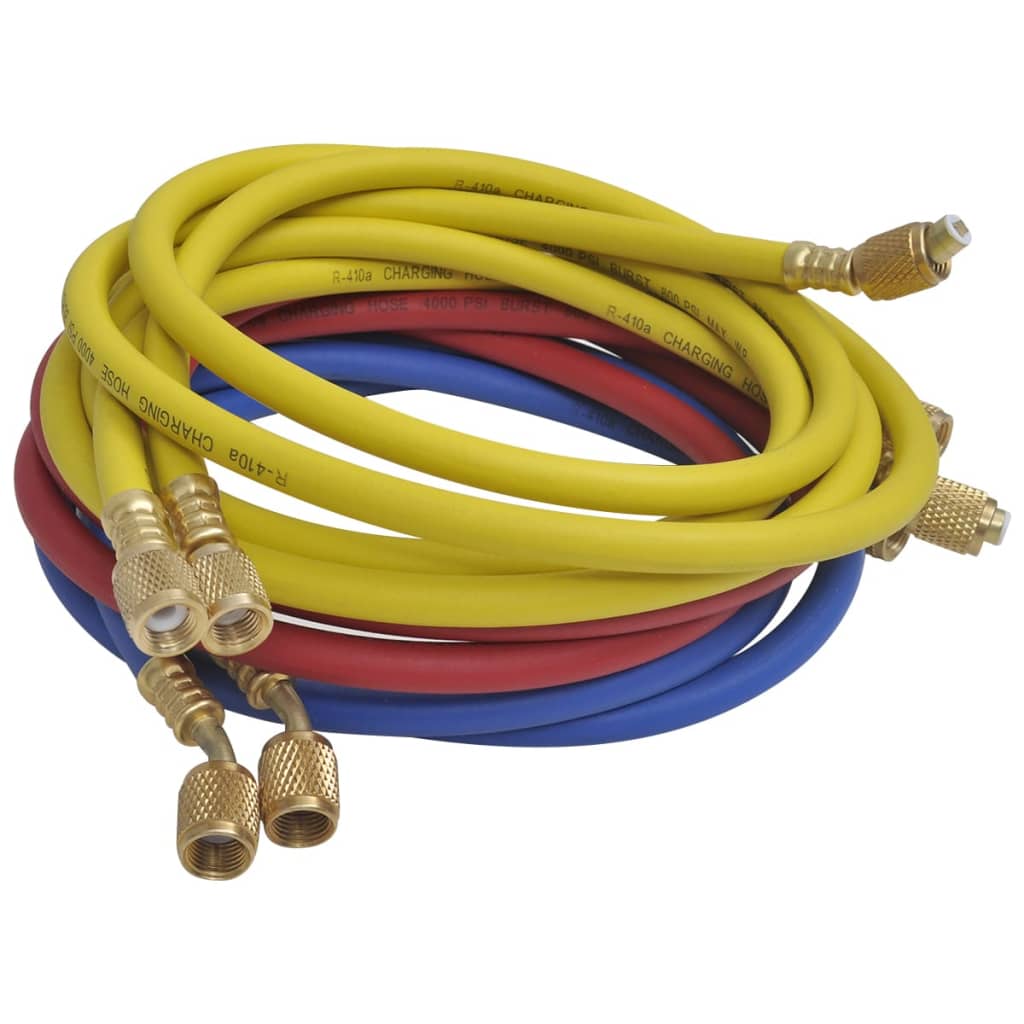 Ettrins-vakuumpumpe med firevejs-trykmålersæt med manifold - 120 w, 50 l/min., 2 5 cfm, 1/4 hk, 220 ml - number 9.