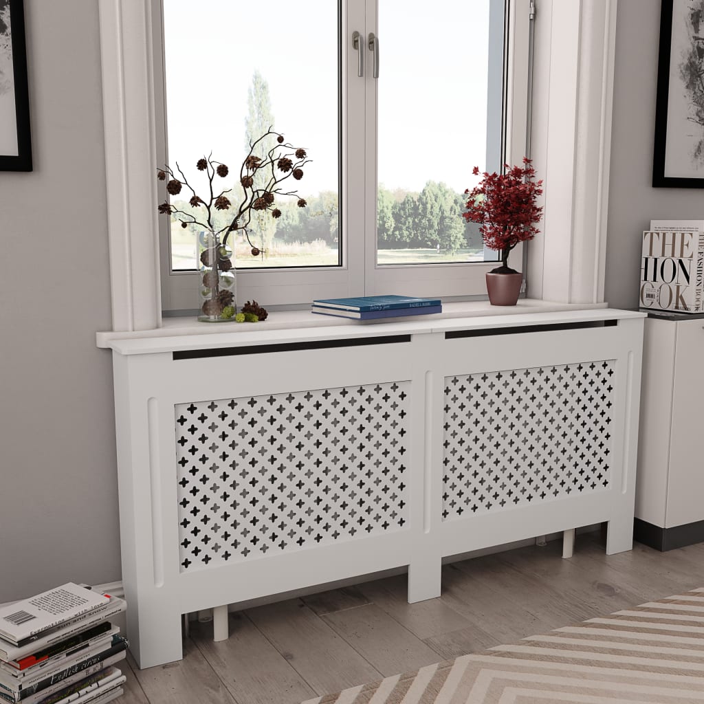 Radiatorskjulere 2 stk. 172 x 19 x 81,5 cm mdf hvid - number 2.
