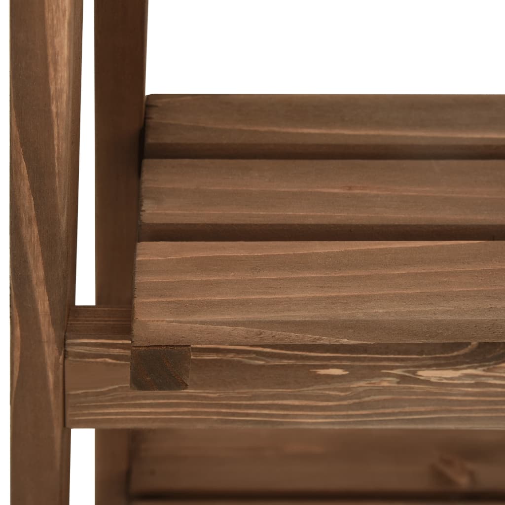 Stalak za biljke u 3 razine s daskom 40x30x90 cm borovina - number 6.