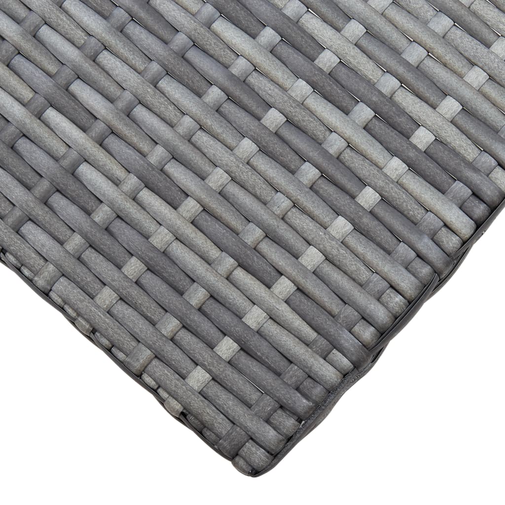 Foldbar taburet polyrattan grå - number 5.