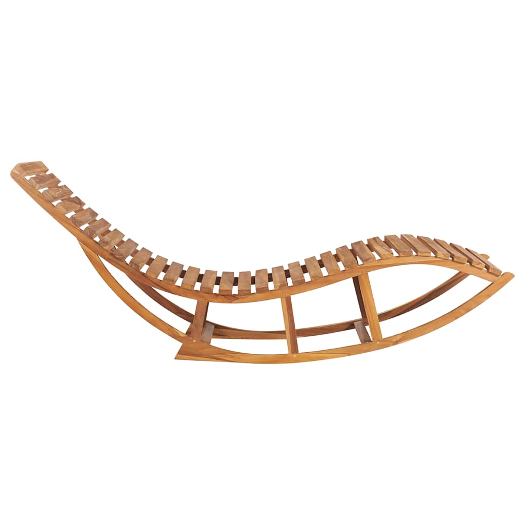 Liggestol med gyngefunktion massivt teaktræ - number 3.