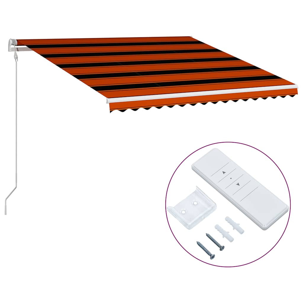 Automatic folding awning orange and brown - multicolored, 400 x 300 cm, 1 - number 2.