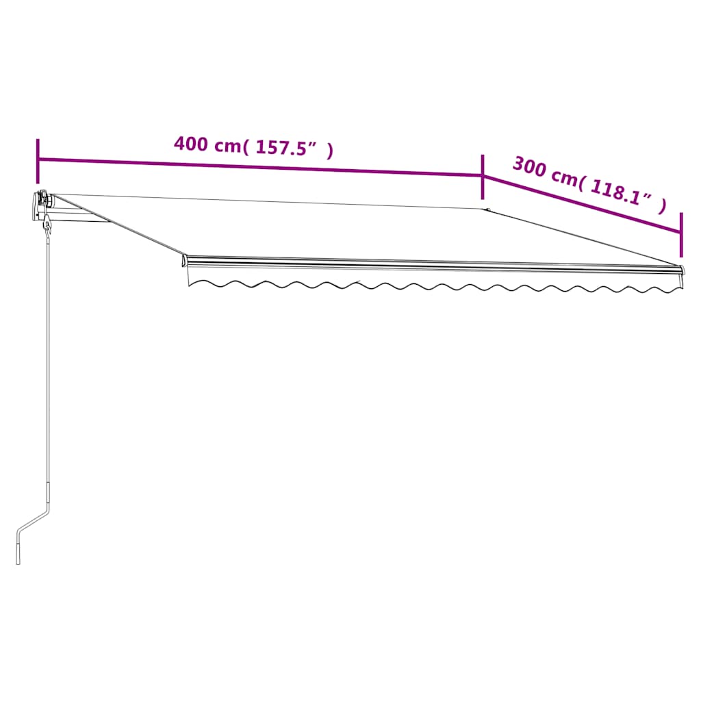 Automatic folding awning orange and brown - multicolored, 400 x 300 cm, 1 - number 9.