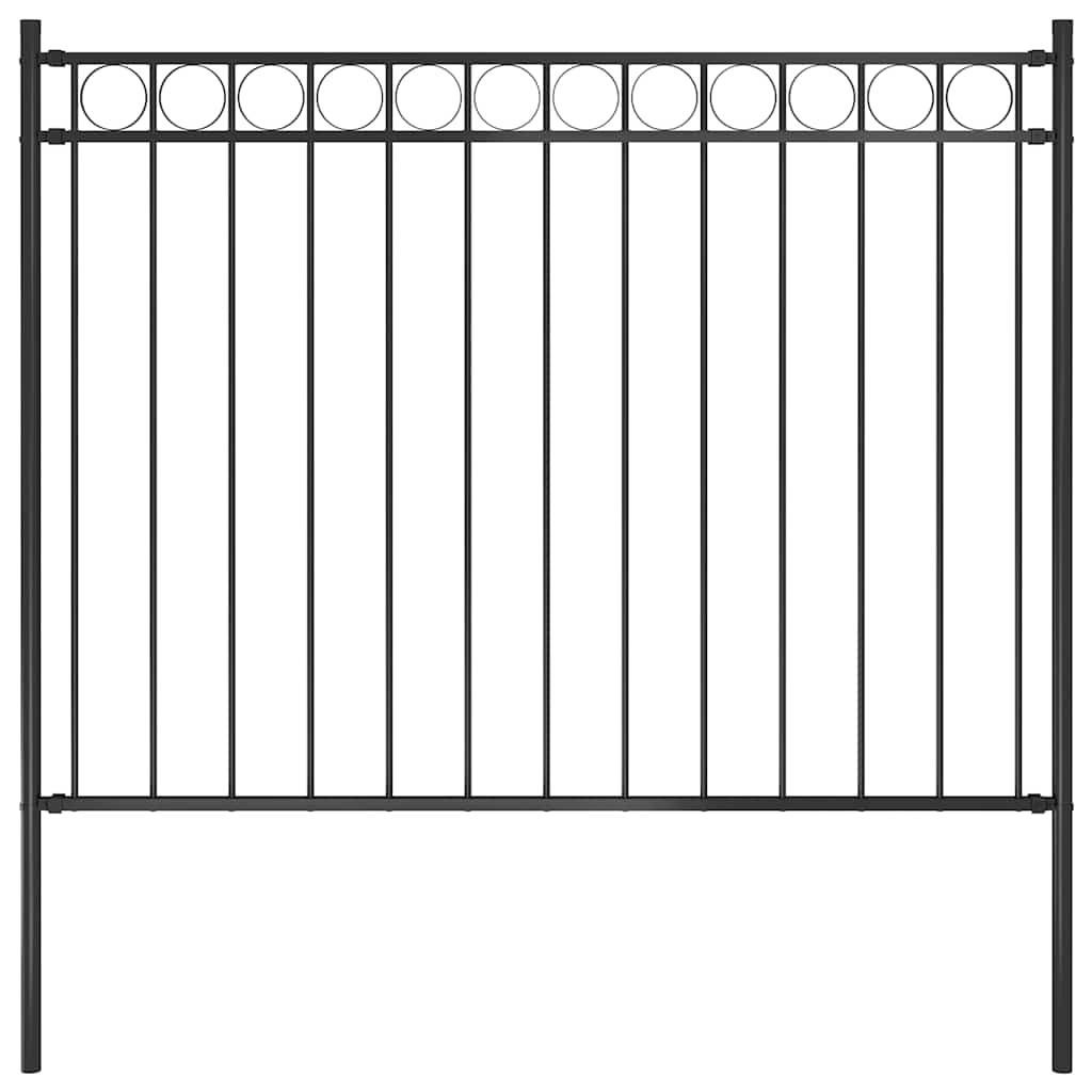 Clôture de jardin 1,7x1 m acier noir - 1,7 x 1 m, 1 - number 1.