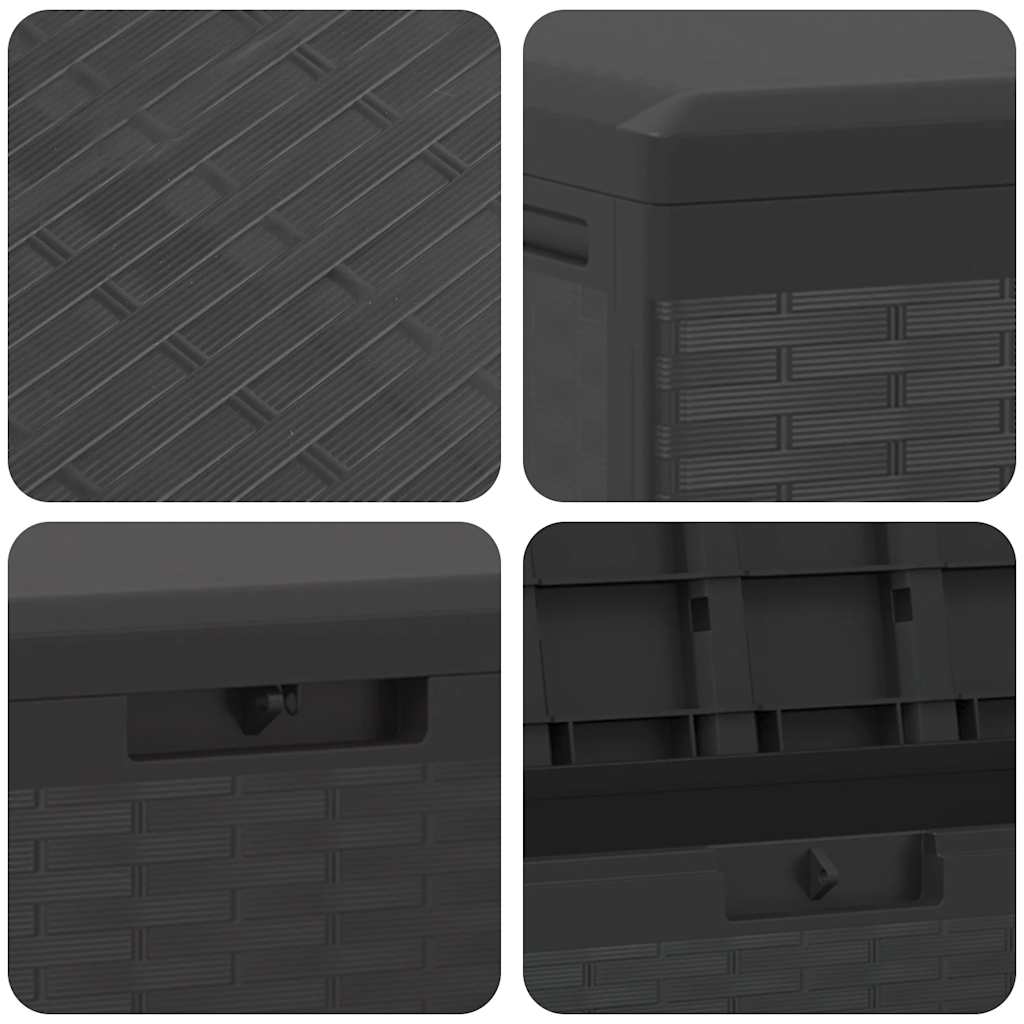 Opbevaringsboks til haven 114x47x60 cm antracitgrå - number 7.