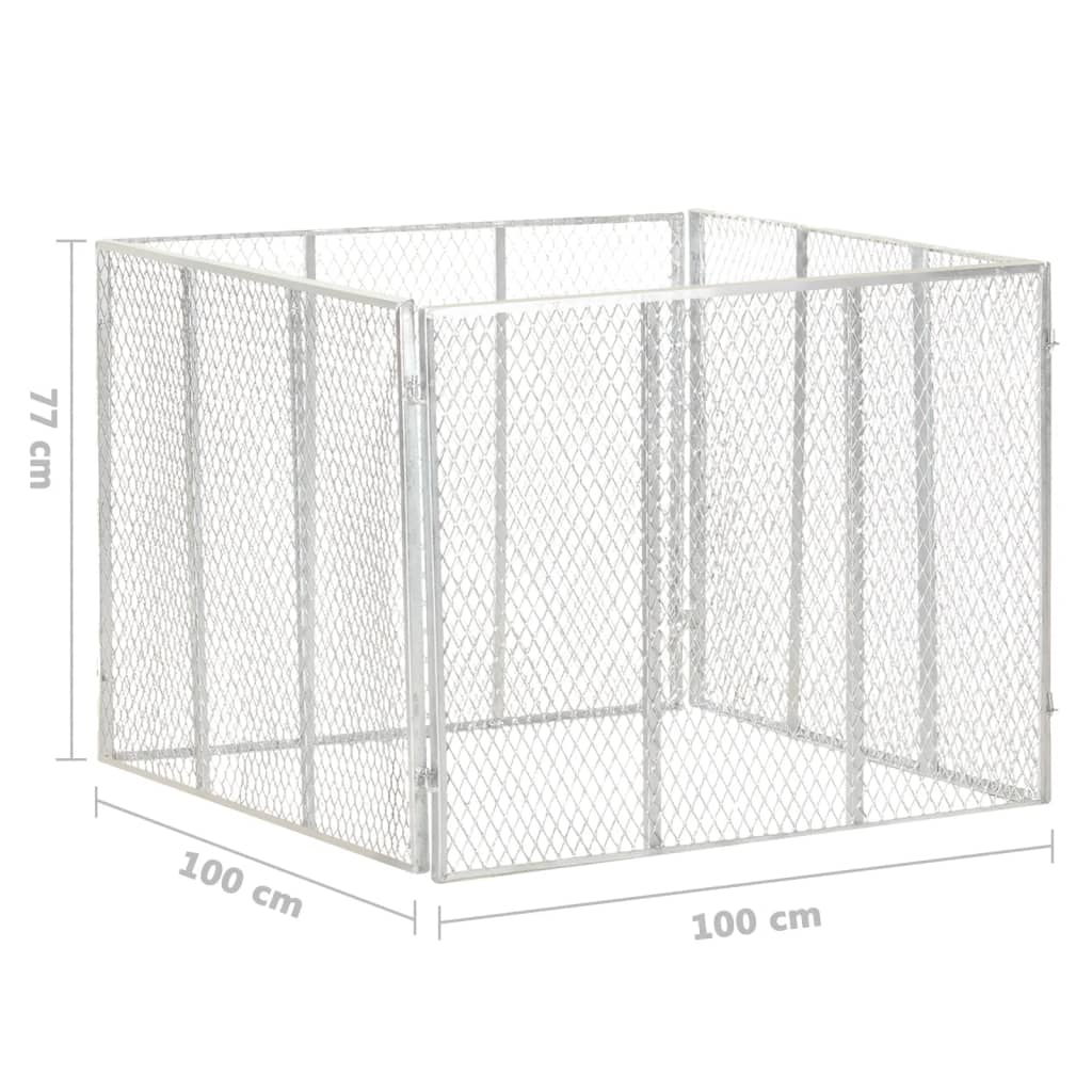 Compost bin 100x100x77 cm galvanized iron - number 6.