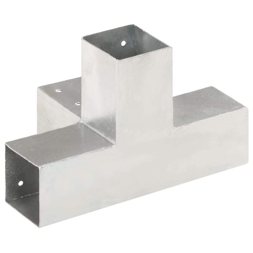 Stolpebeslag galvaniseret metal - 71 x 71 mm, 1, x-form - number 4.