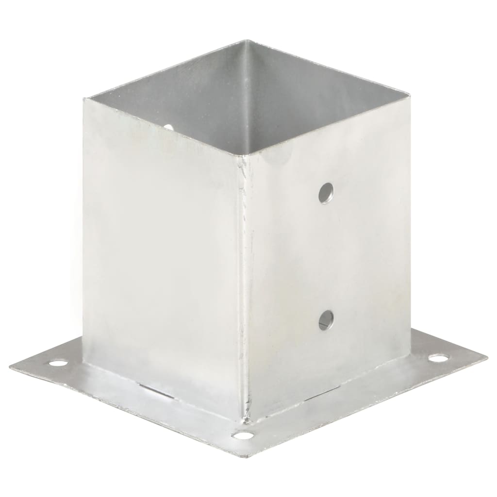 Stolpfot 4 st. 121 mm galvaniserad metall - number 2.