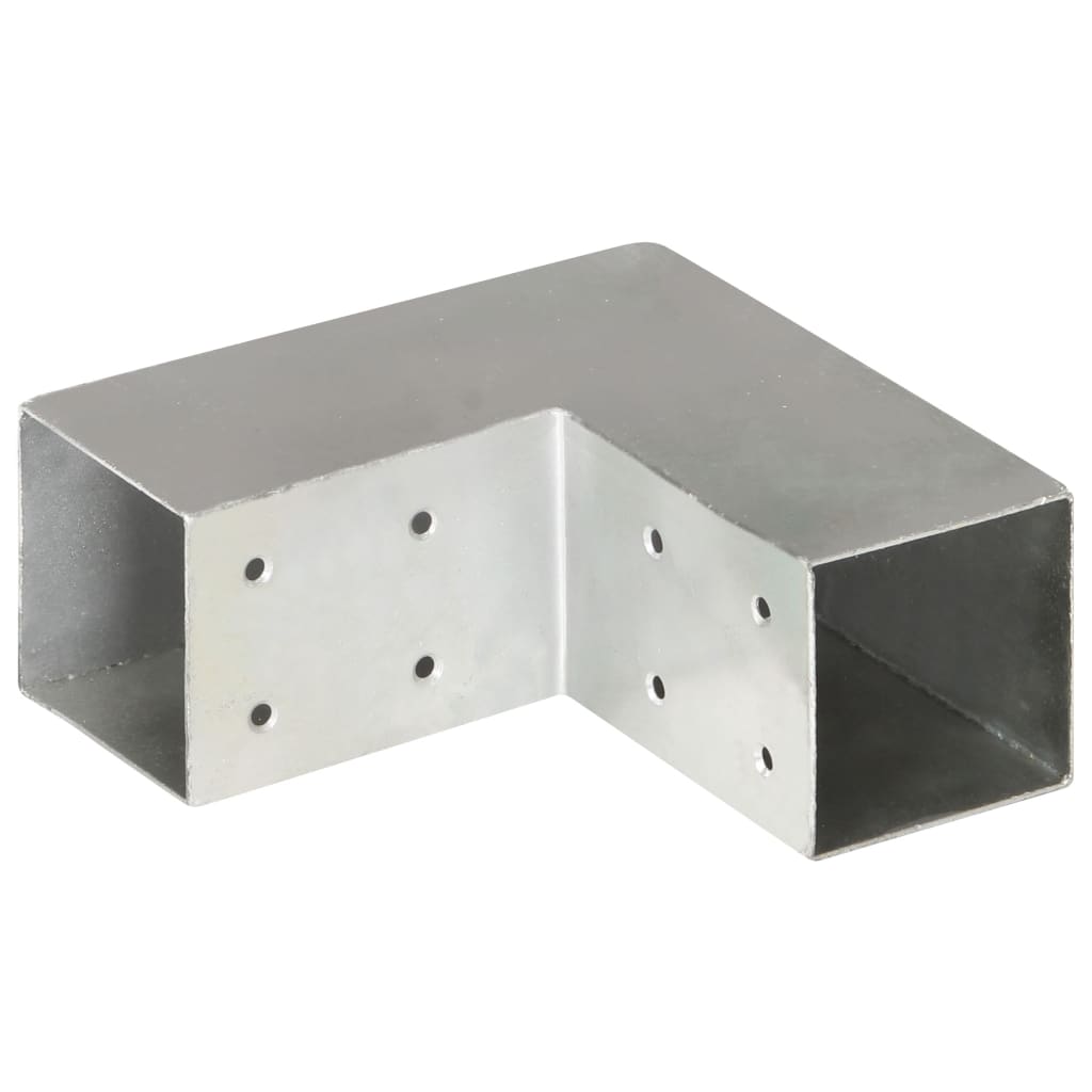 Stolpebeslag galvaniseret metal - 71 x 71 mm, 1, l-form - number 4.