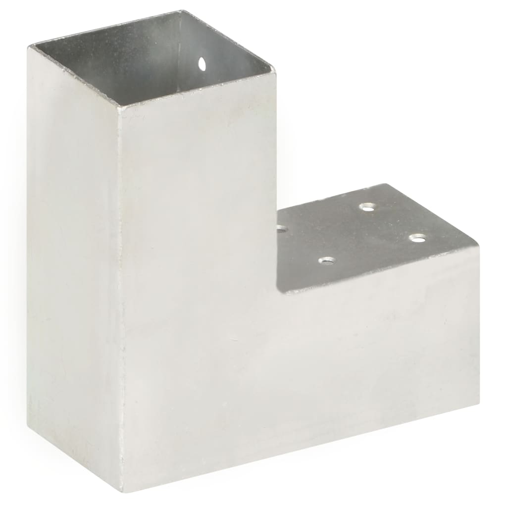 Stolpebeslag galvaniseret metal - 71 x 71 mm, 1, l-form - number 3.
