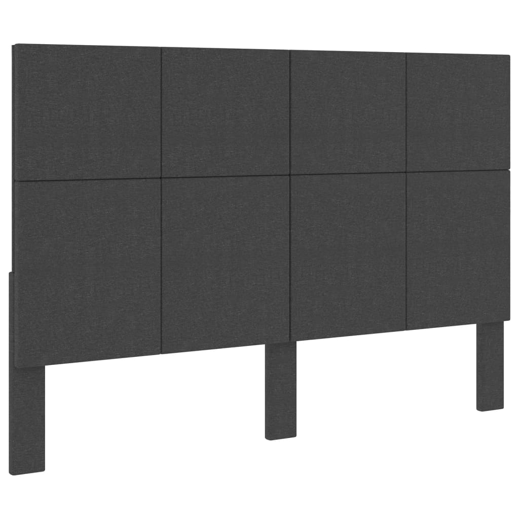 Sengegavl stof mørkegrå - 140 x 200 cm, 1, med firkantet mønster - number 1.