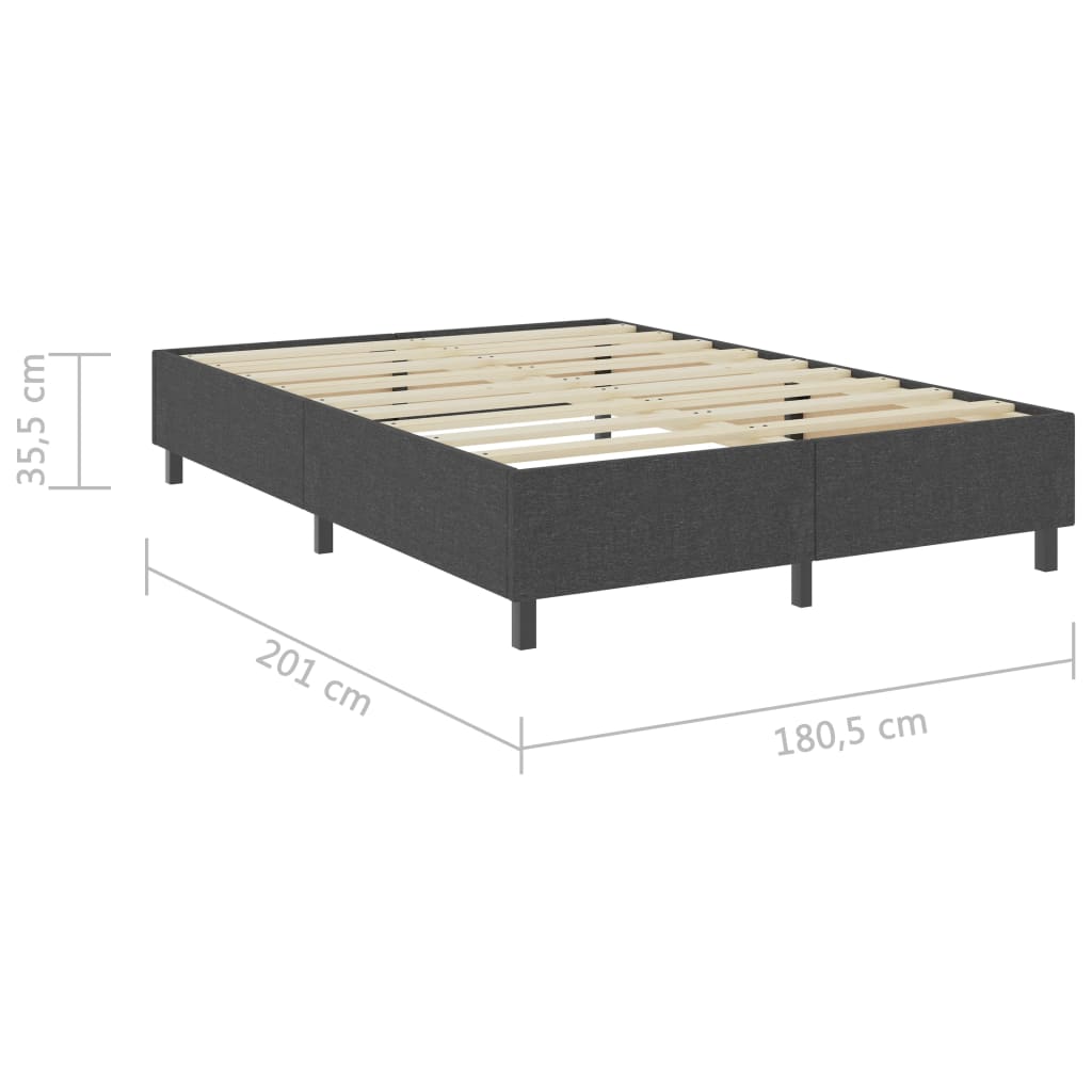 Sengestel til boxmadras stof grå - 180 x 200 cm, 35.5 cm - number 8.