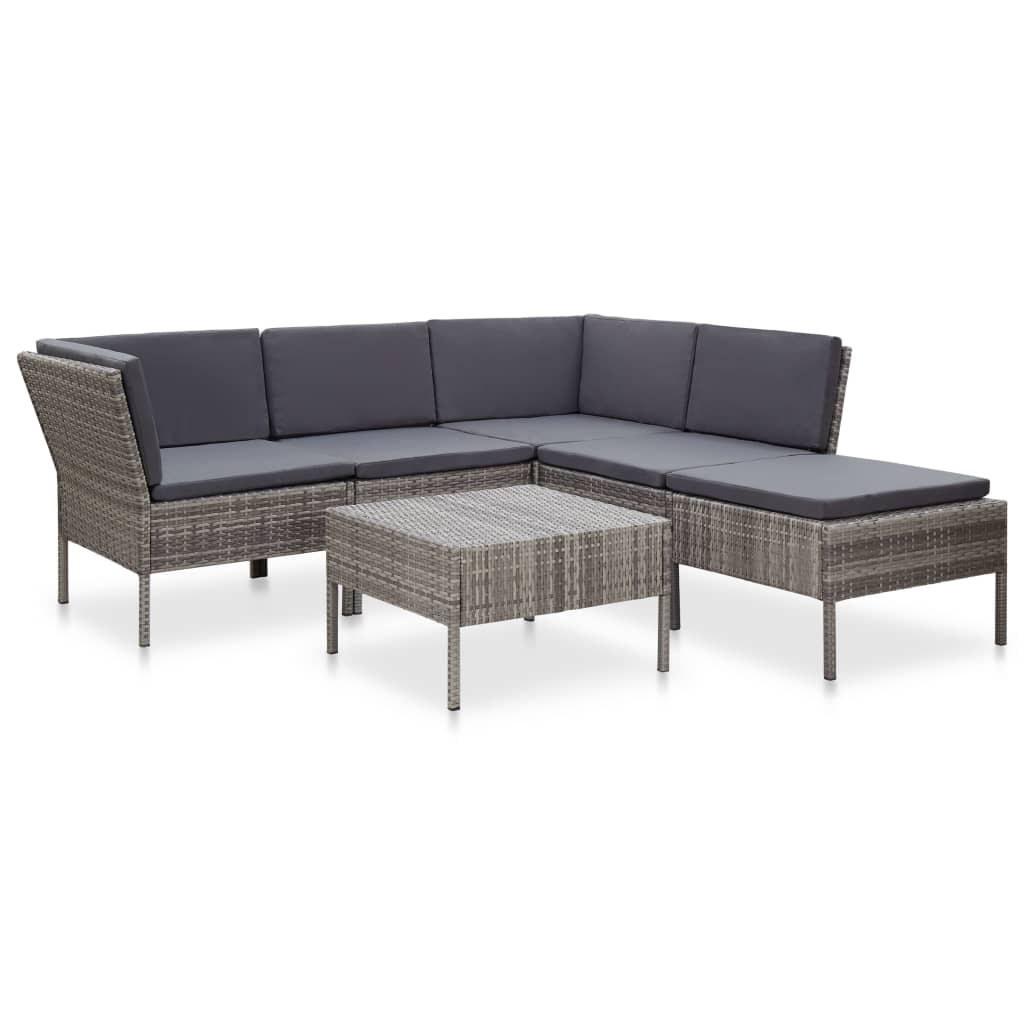 Set da giardino con cuscini in polyrattan - number 1.