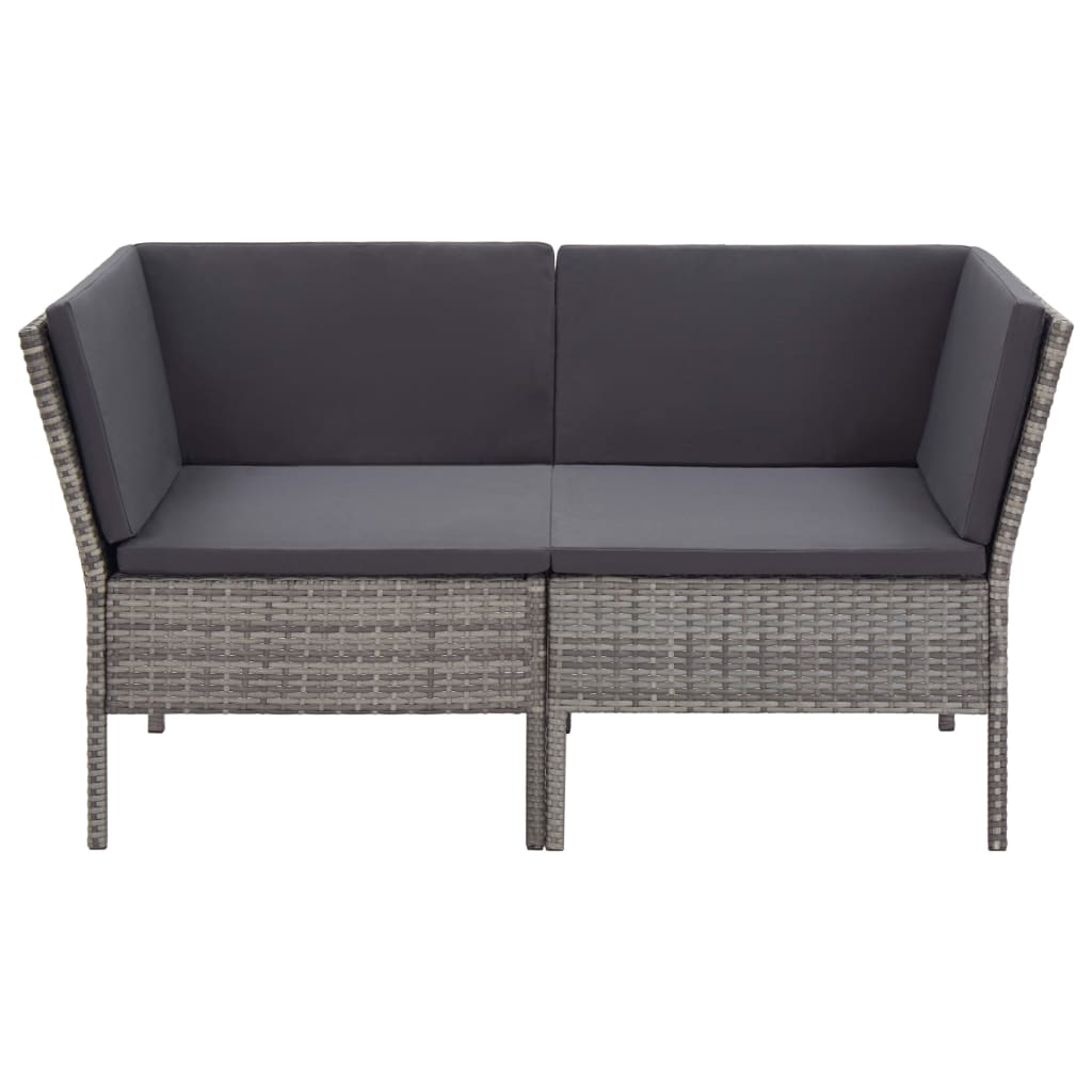 Set da giardino con cuscini in polyrattan - number 4.