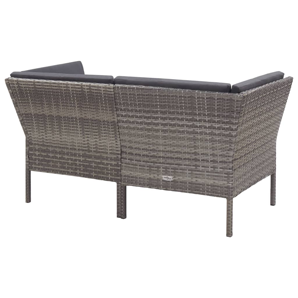 Set da giardino con cuscini in polyrattan - number 6.