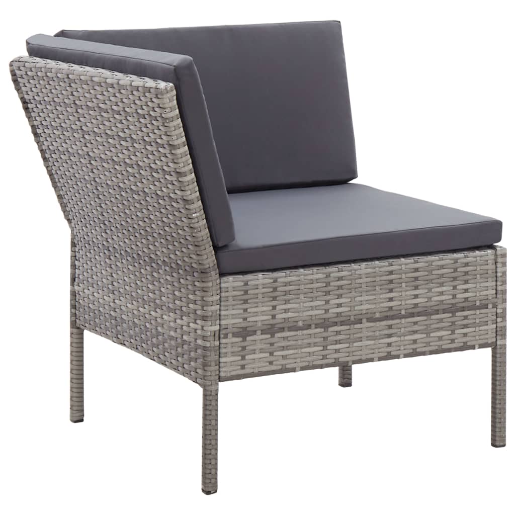 Set da giardino con cuscini in polyrattan - number 8.