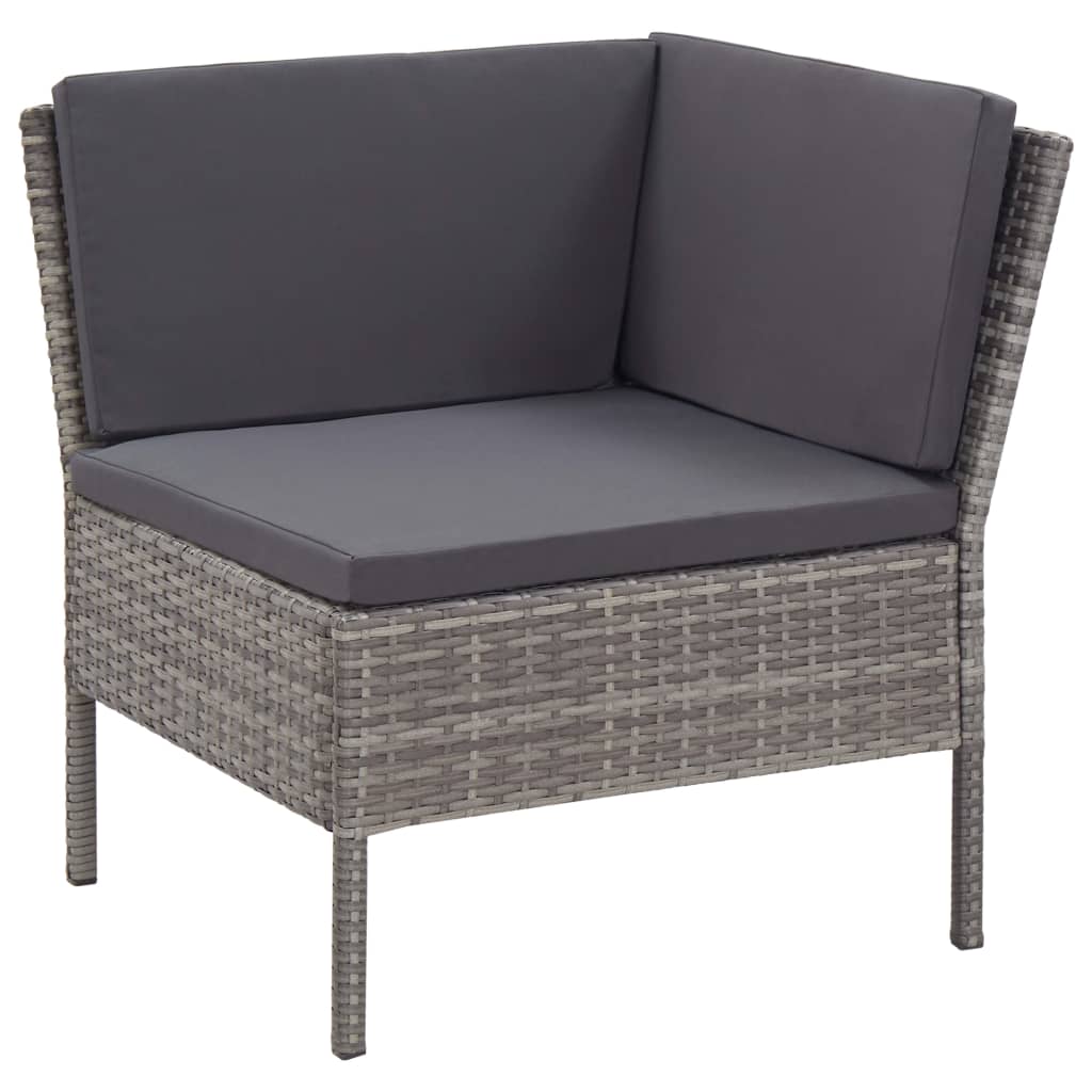 Set da giardino con cuscini in polyrattan - number 7.