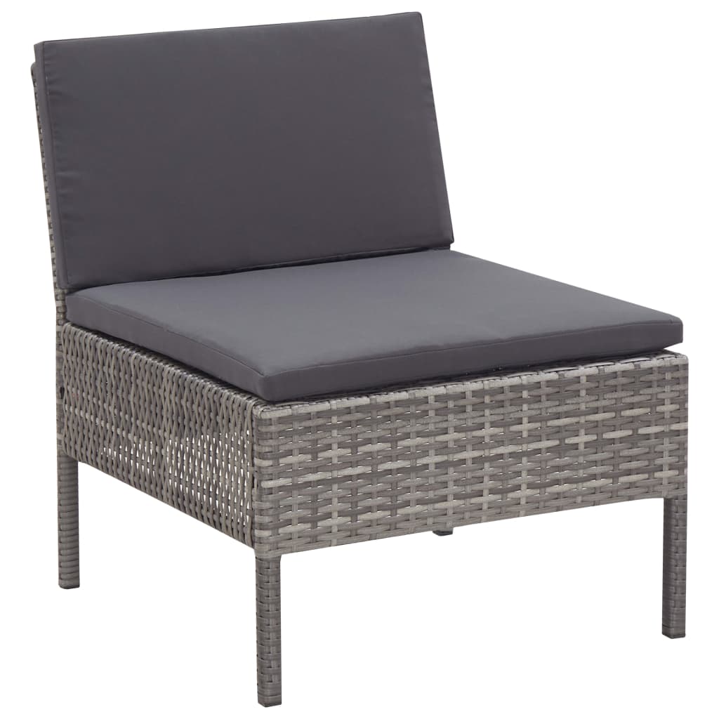 Set da giardino con cuscini in polyrattan - number 10.