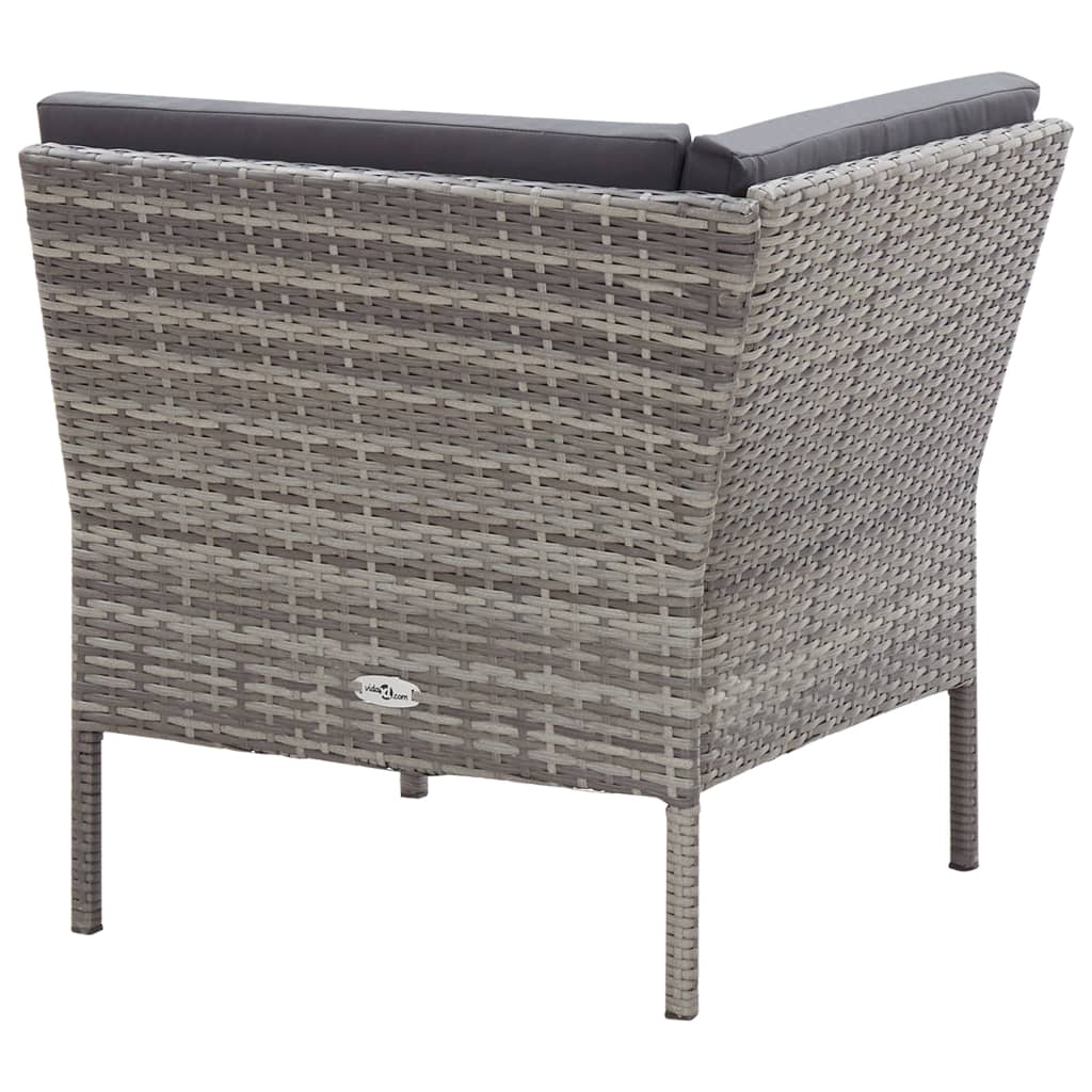 Set da giardino con cuscini in polyrattan - number 9.