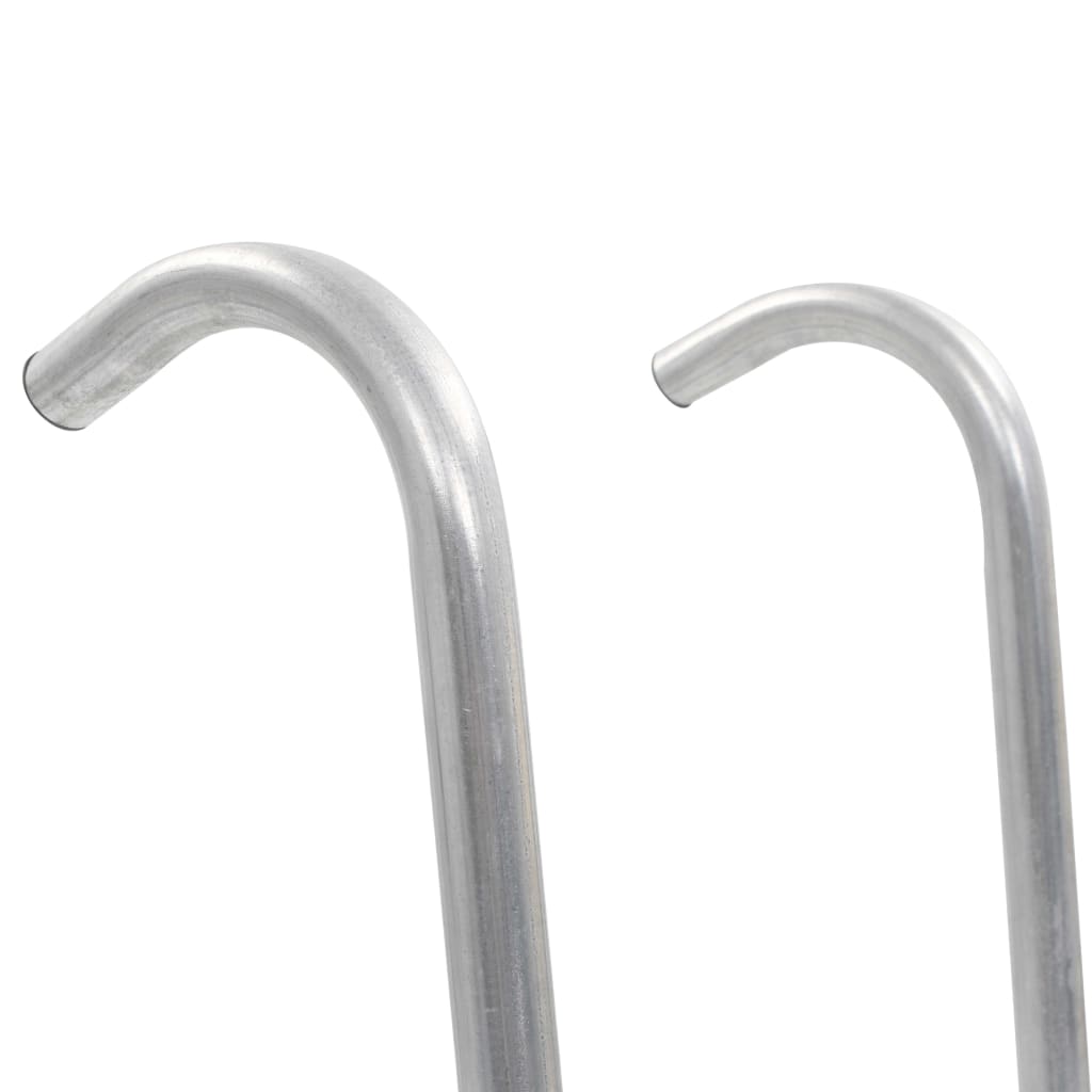 Échelle de trampoline avec 2 marches 102,6 cm en acier couleur argent - number 4.