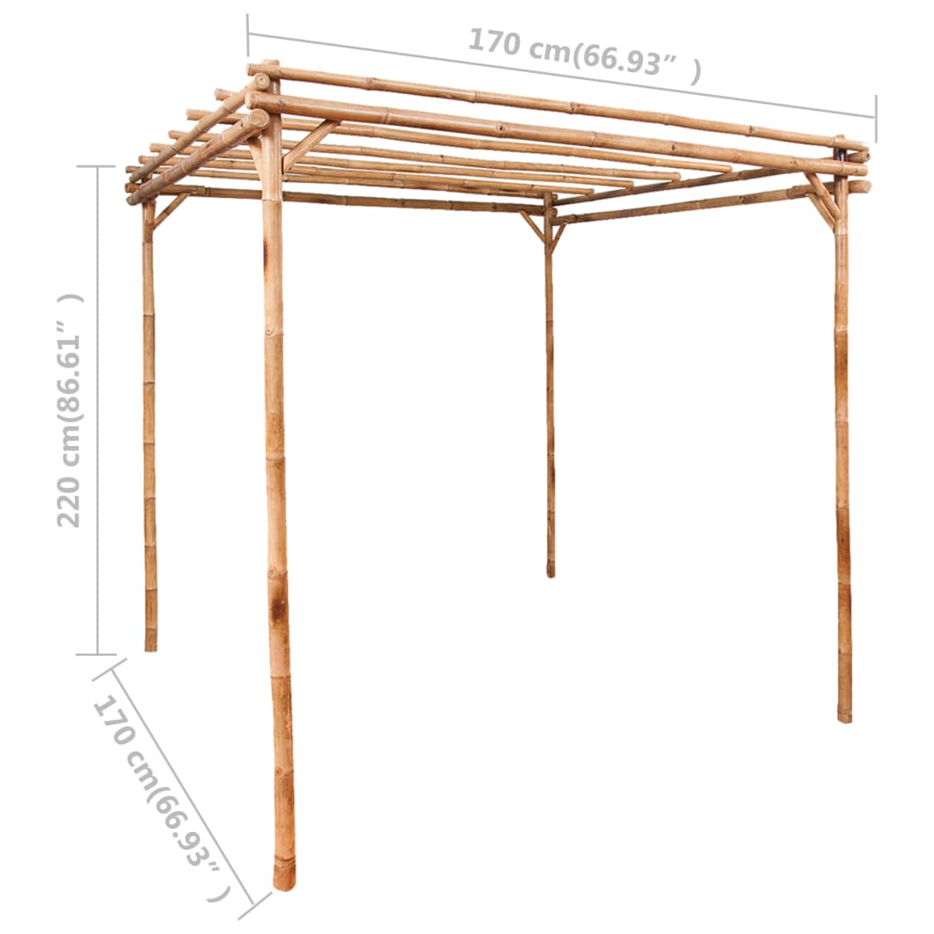 Pergola 170x170x220 cm bamboo - number 4.