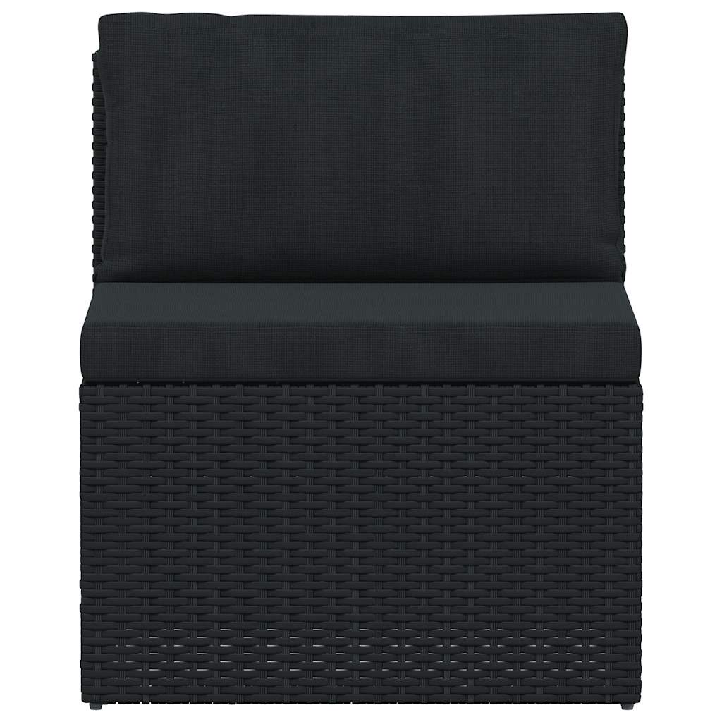 Hagesalongsett 4 deler med puter polyrattan sort - number 4.