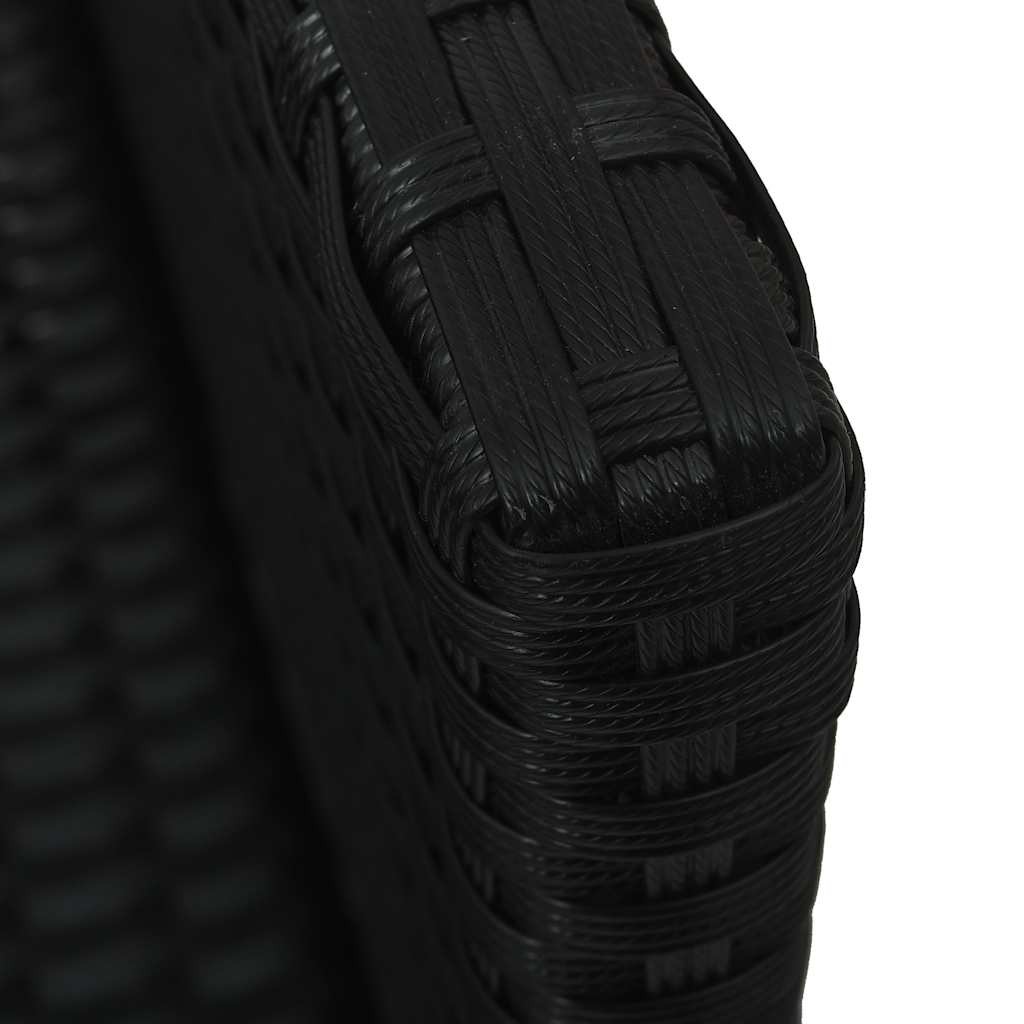 Hagesalongsett 4 deler med puter polyrattan sort - number 8.