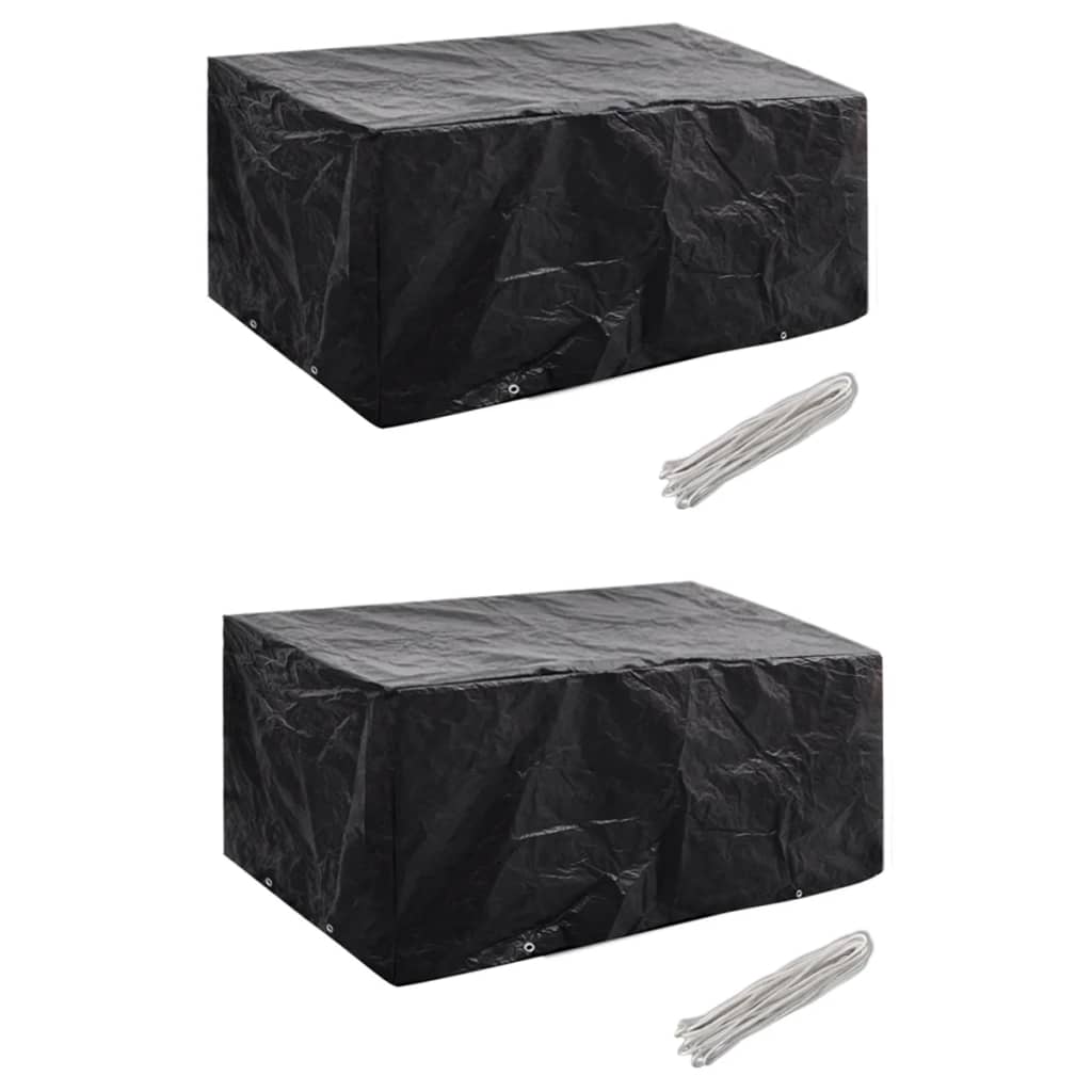 Havemøbelovertræk 2 stk. 4-pers. sæt 8 snørehuller 180x140 cm - number 1.