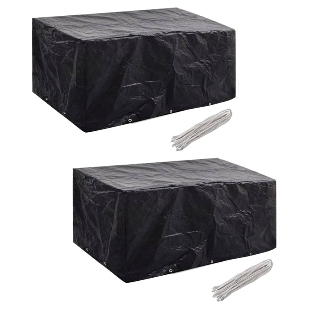 Havemøbelovertræk 2 stk. 6-pers. sæt 10 snørehuller 240x140 cm - number 1.