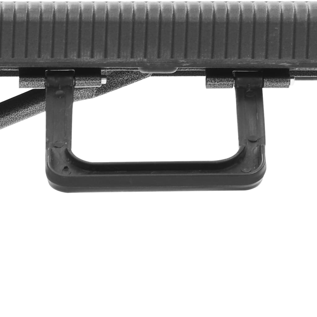 Foldbare havebænke 2 stk. 180 cm hdpe sort - number 9.