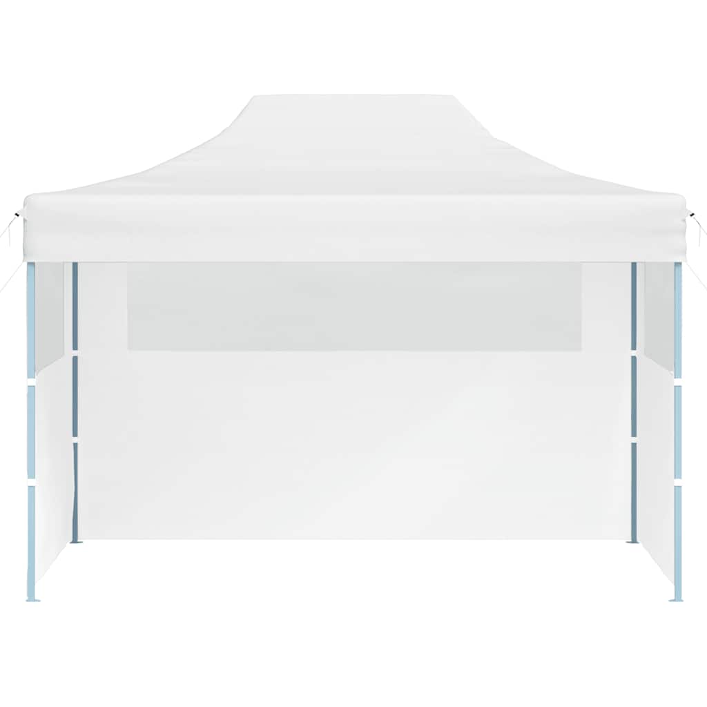 Sklopivi šator s 3 bočne stijenke 3x4 m čelik - bijeli, 1 - number 3.