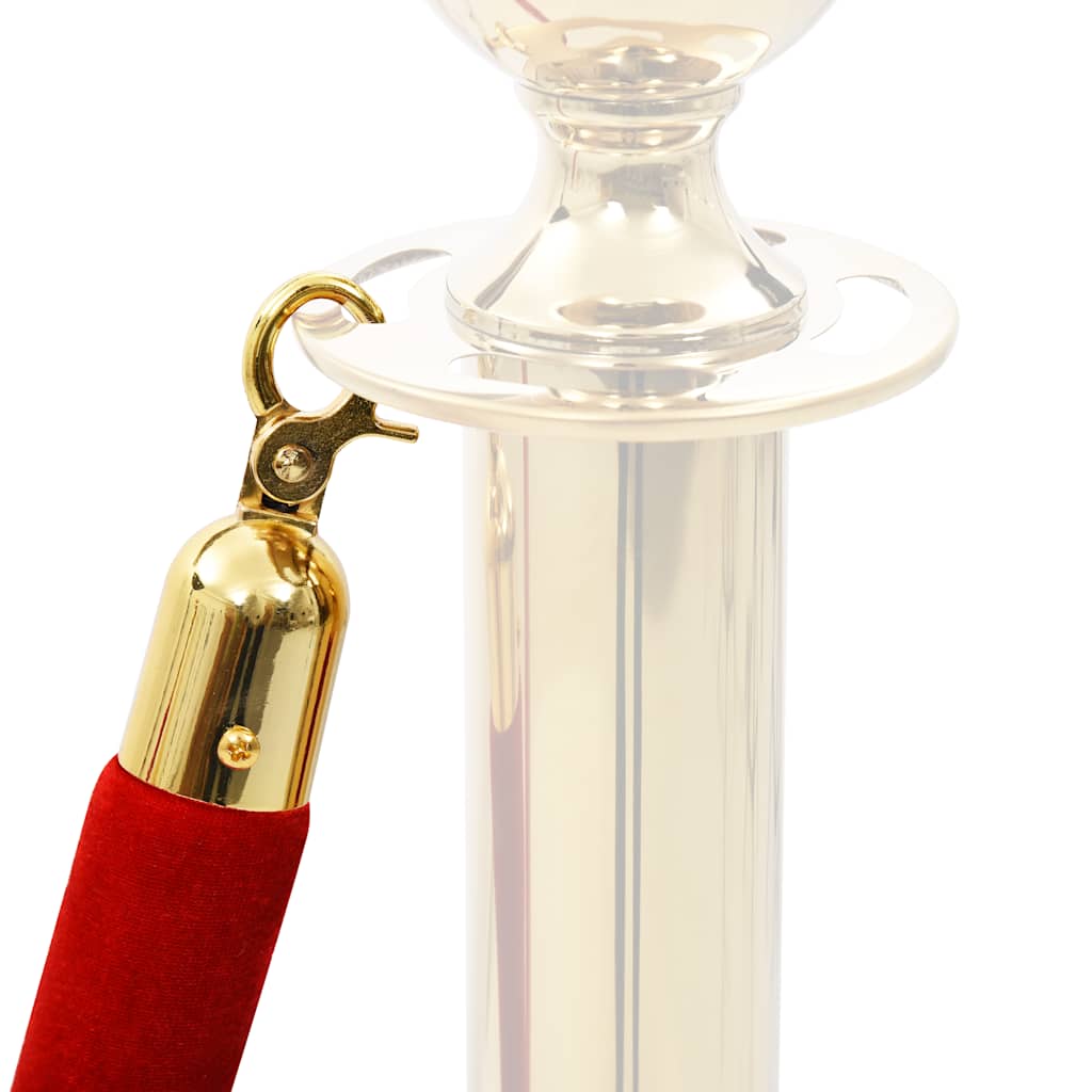 Uže za barijere baršun crvene i zlatne boje - zlato, 1 - number 3.