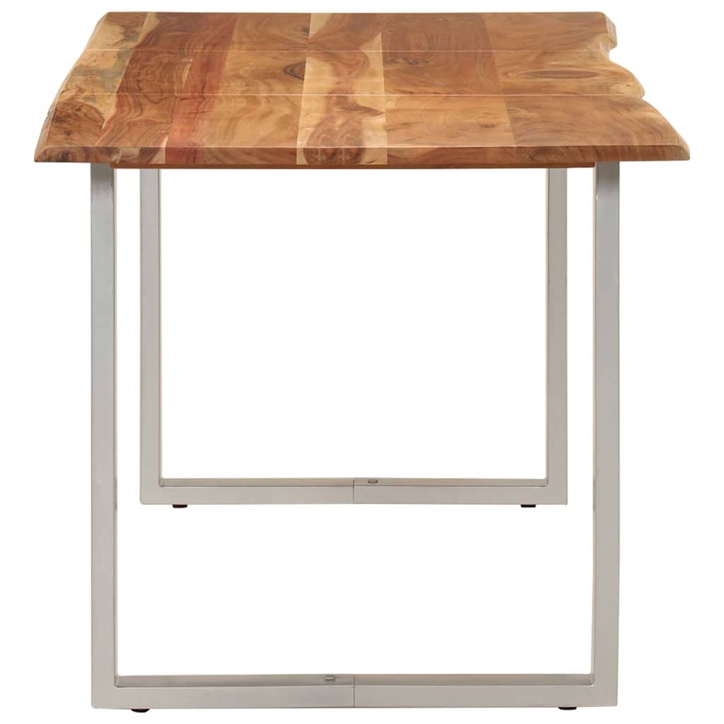 Blagovaonski stol puno bagremovo drvo - srebro, 154 x 80 x 76 cm, 1 - number 5.