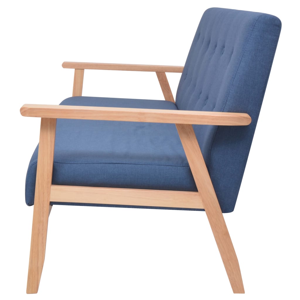 Sofasett i 3 deler stoffblått - number 4.