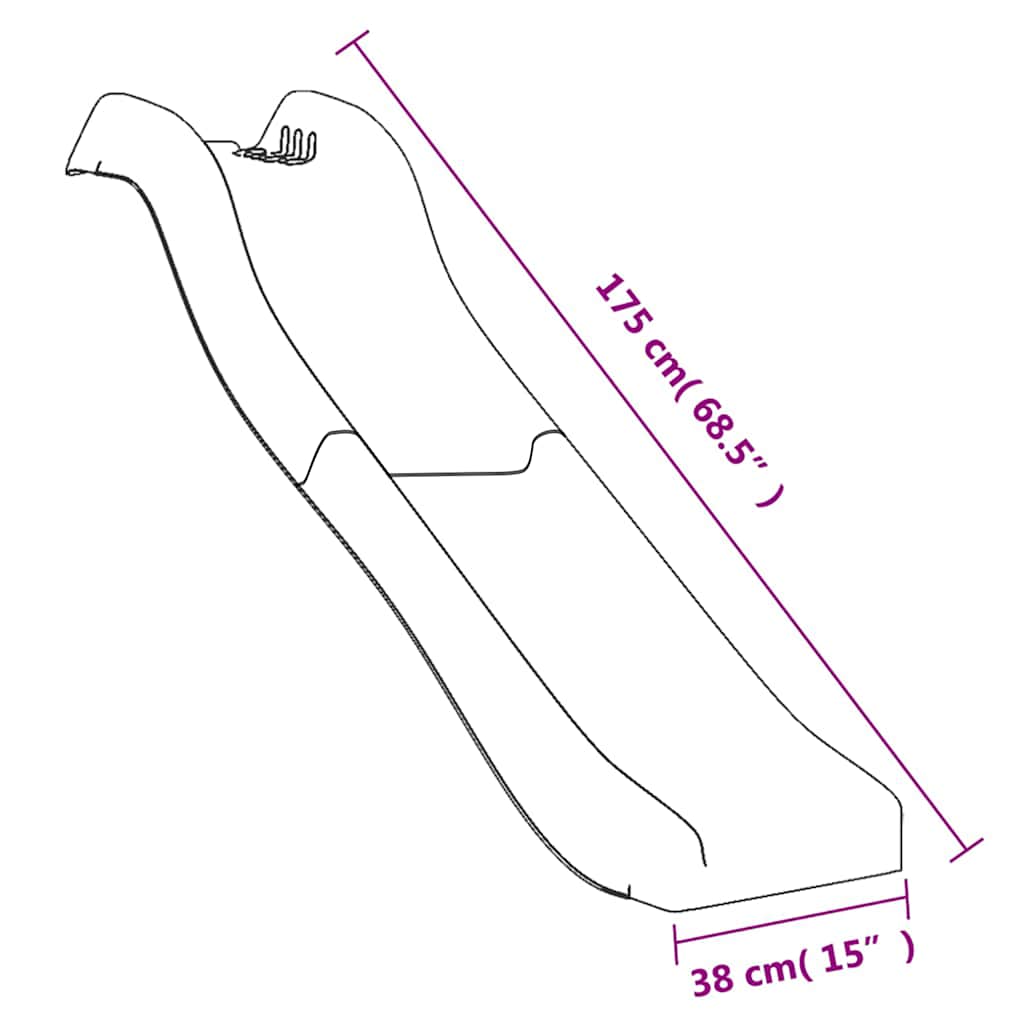 Roller coaster 175x38x23 cm bleu en polypropylène - number 7.