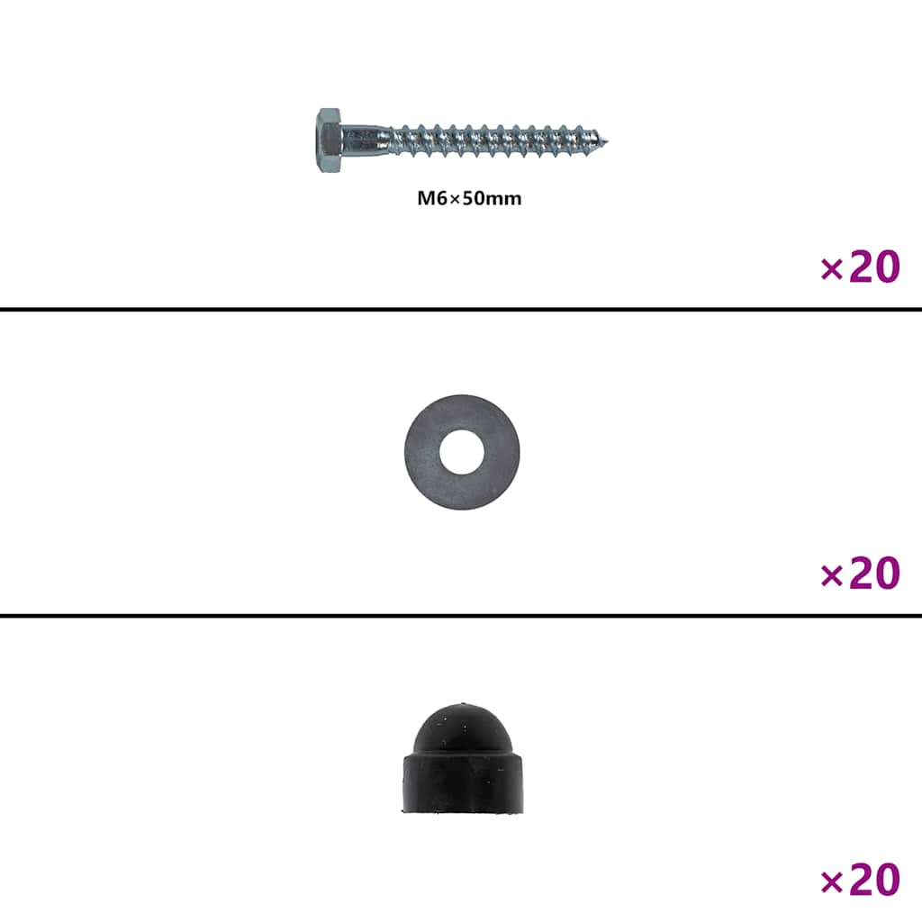 Balançoires avec corde 2 pcs. 38x16 cm polyéthylène bleu - number 6.