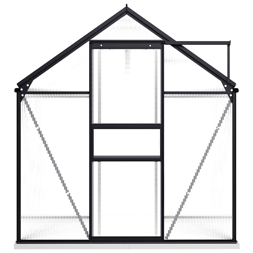 Greenhouse with foundation frame 3.61 m² aluminum anthracite grey - number 3.