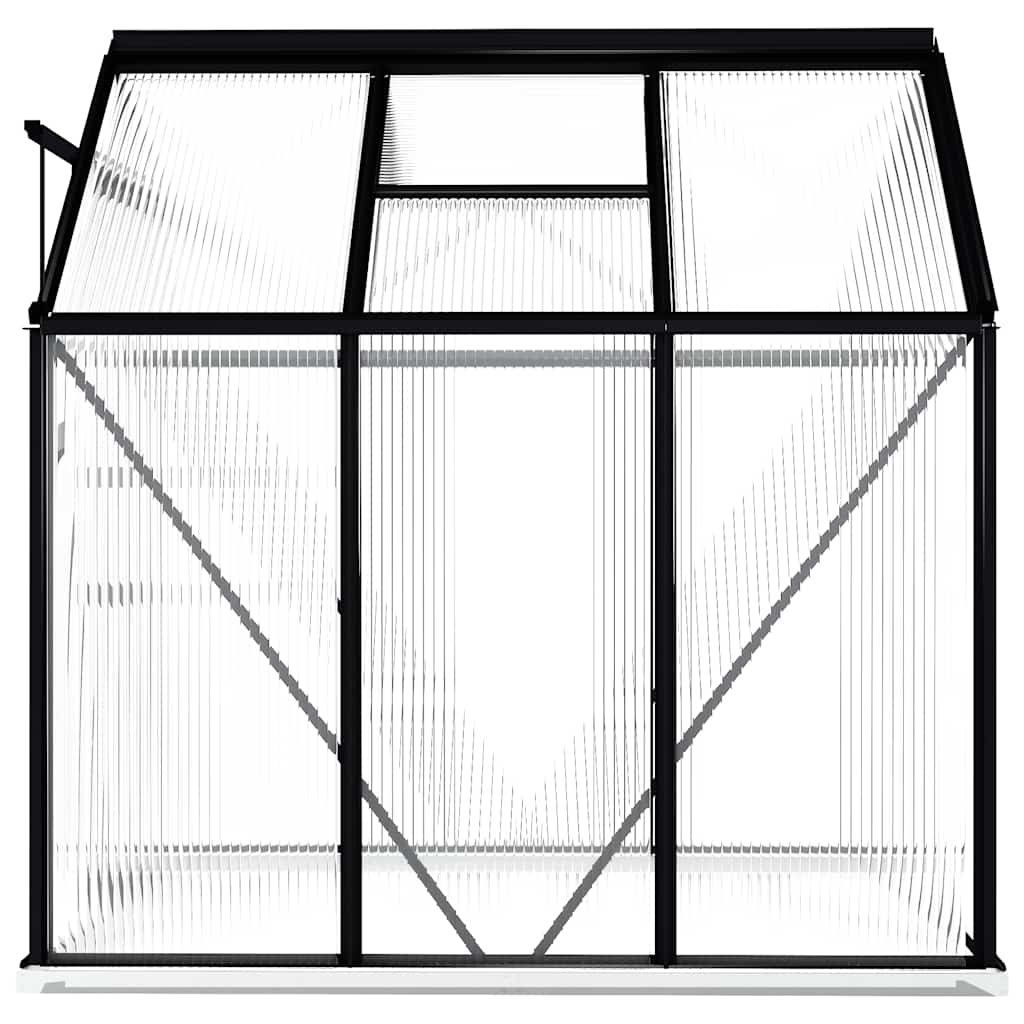 Greenhouse with foundation frame 3.61 m² aluminum anthracite grey - number 5.