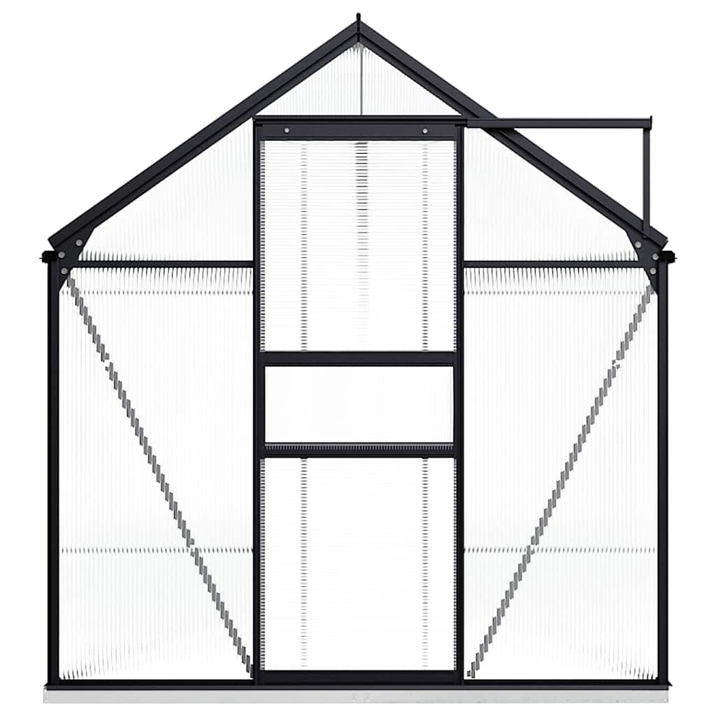 Greenhouse with foundation frame 8.17 m² aluminum anthracite grey - number 2.