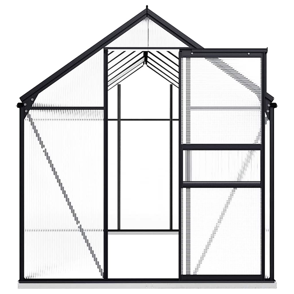 Greenhouse with foundation frame 8.17 m² aluminum anthracite grey - number 3.
