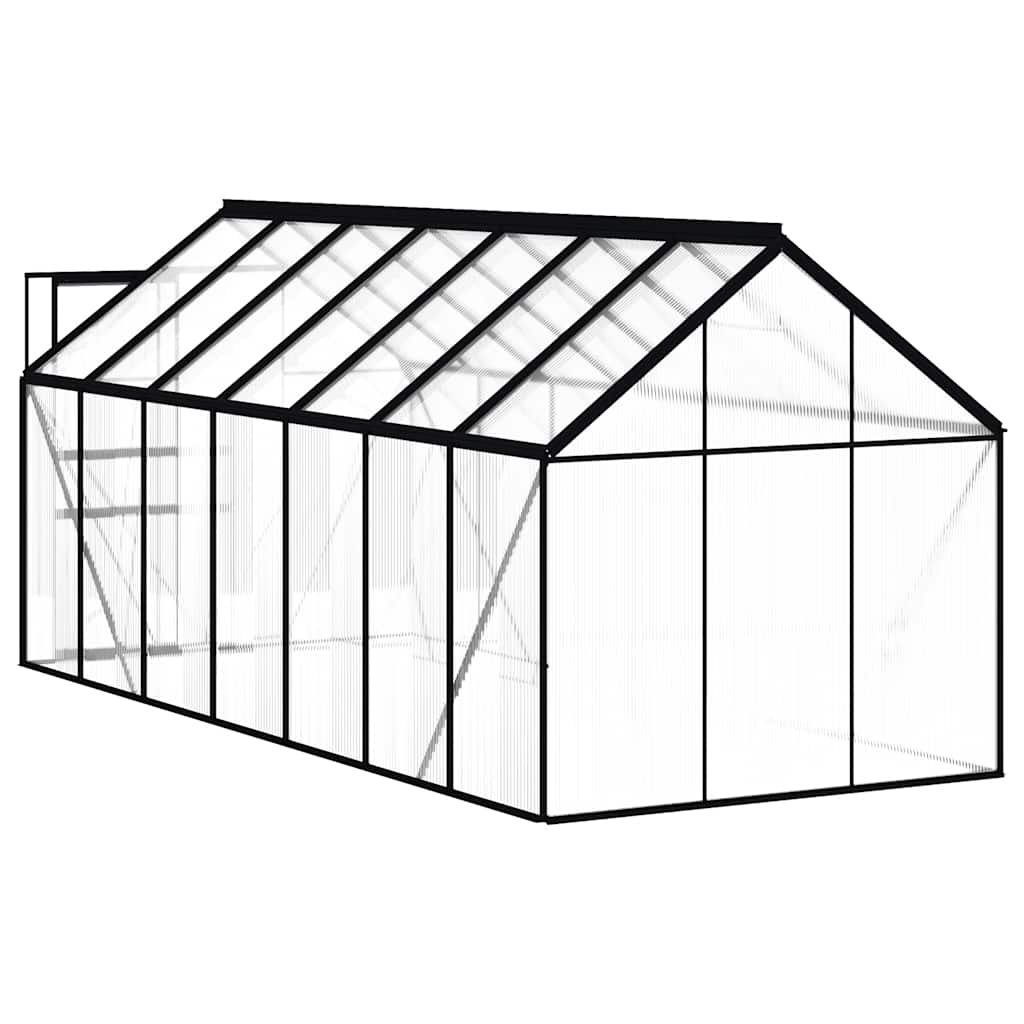 Greenhouse with foundation frame 8.17 m² aluminum anthracite grey - number 5.