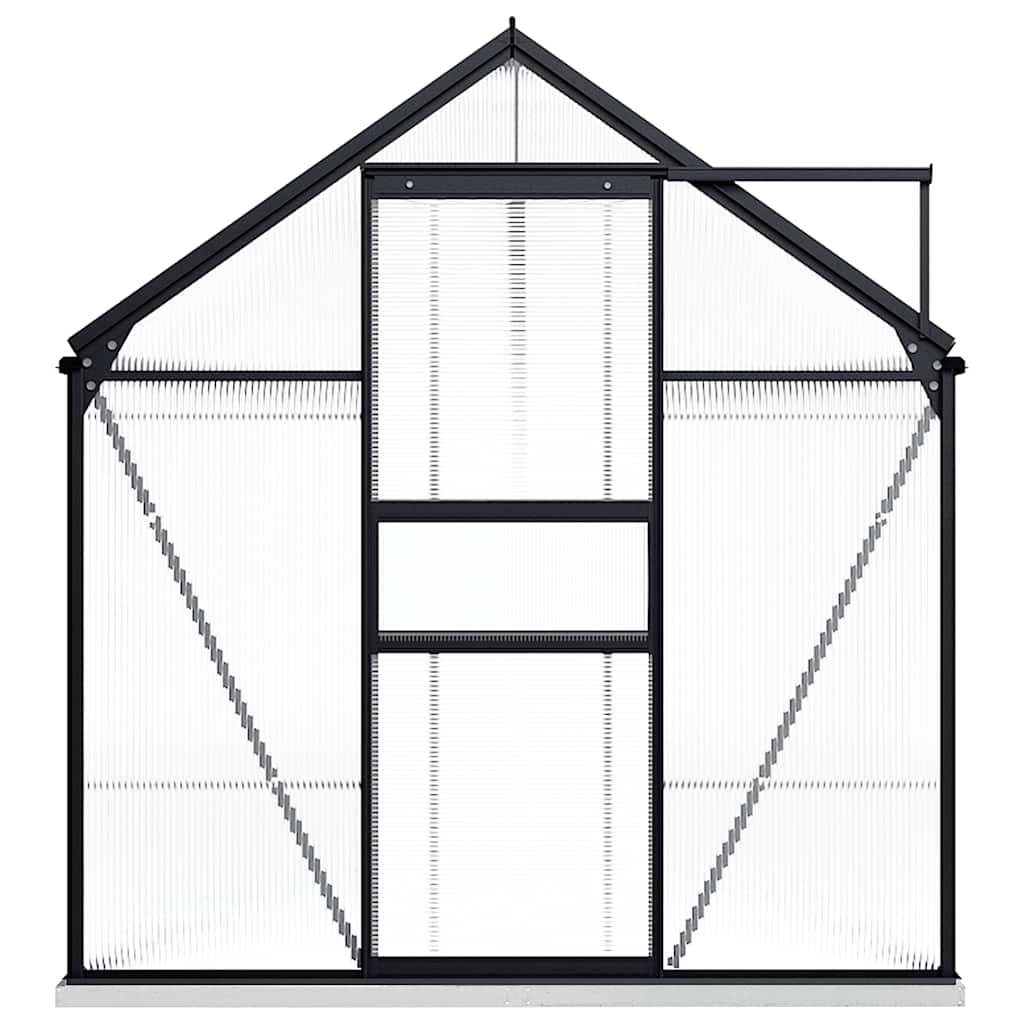 Greenhouse with foundation frame 9.31 m² aluminum anthracite grey - number 2.