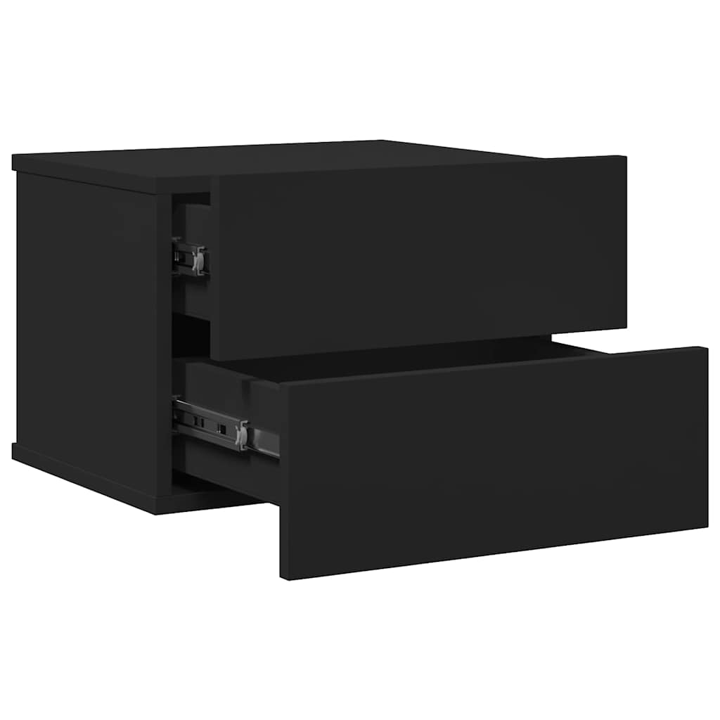 Stolik nocny 40x30x30 cm drewno klejone - czarny, 1 - number 7.