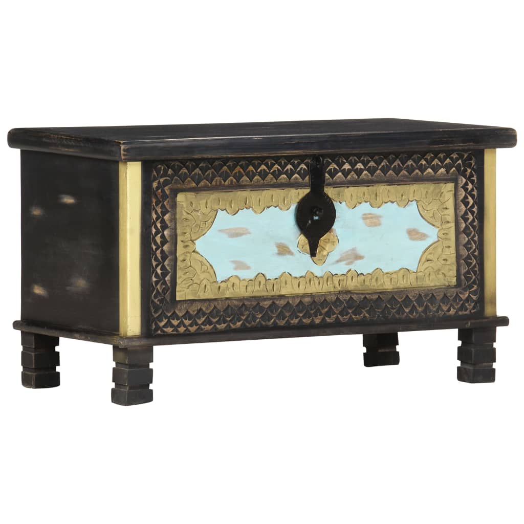 Opbevaringskiste 80 x 40 x 45 cm massivt mangotræ - number 3.