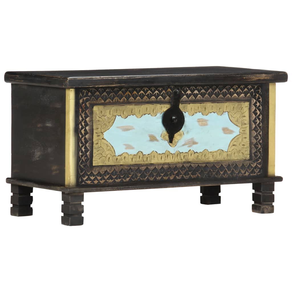 Opbevaringskiste 80 x 40 x 45 cm massivt mangotræ - number 5.