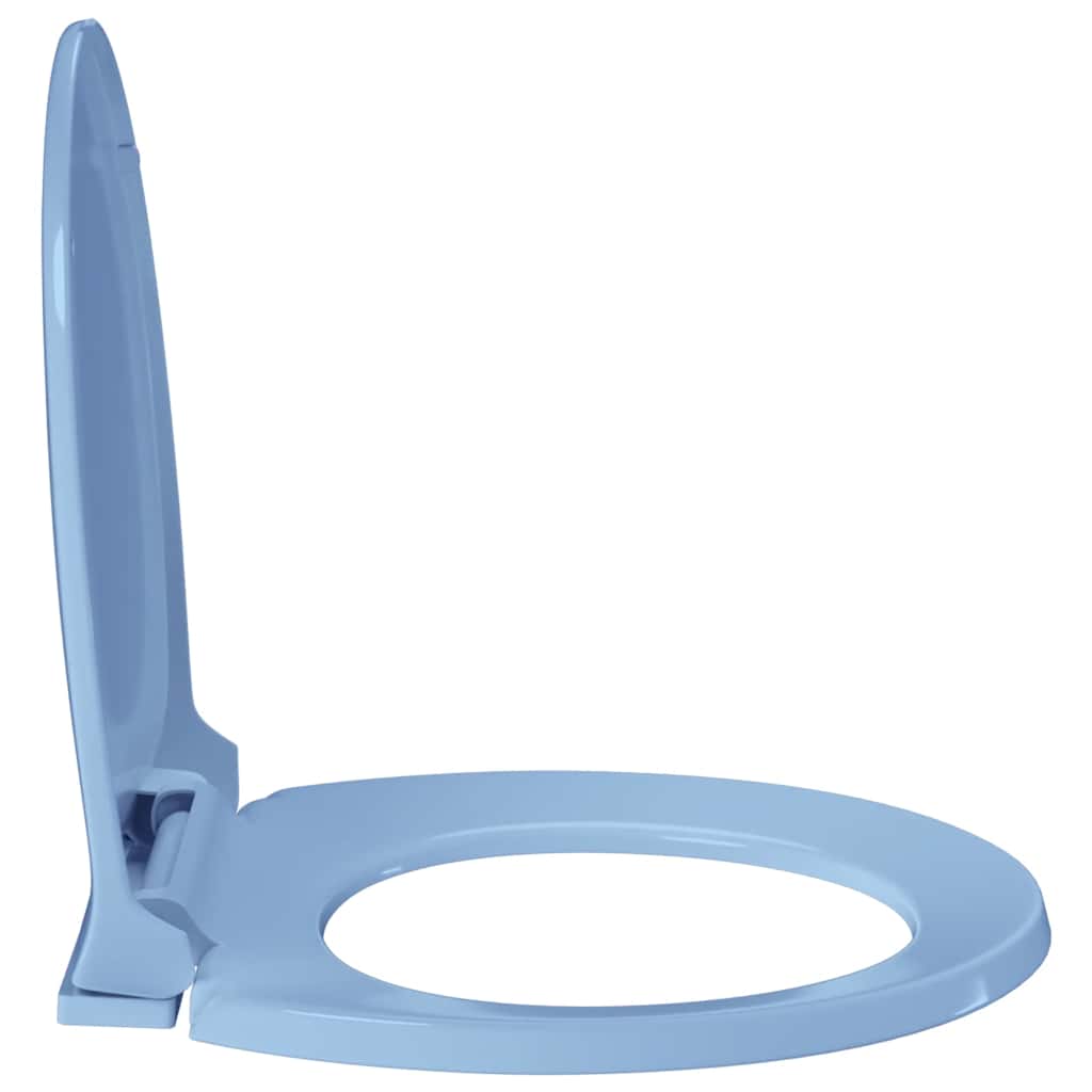 Soft close toalettsits oval - blå, 1, nr - number 5.