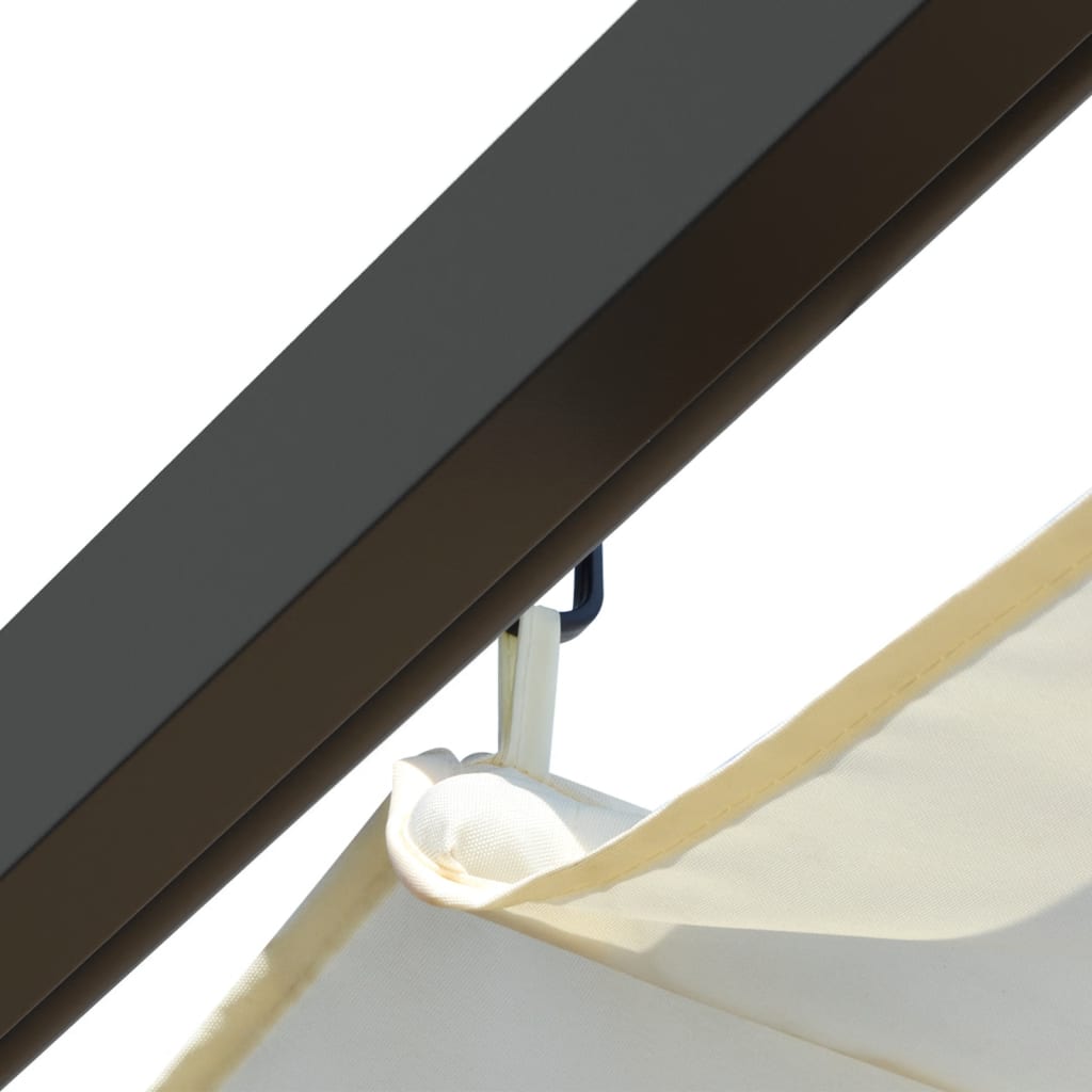 Pergola with retractable roof 3x3 m cream-coloured steel - number 5.