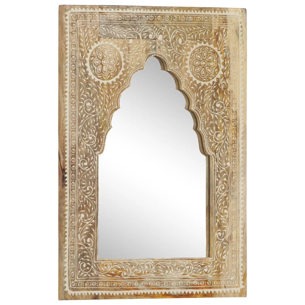 Hand-painted mirror 40x55 cm solid mango wood - number 10.
