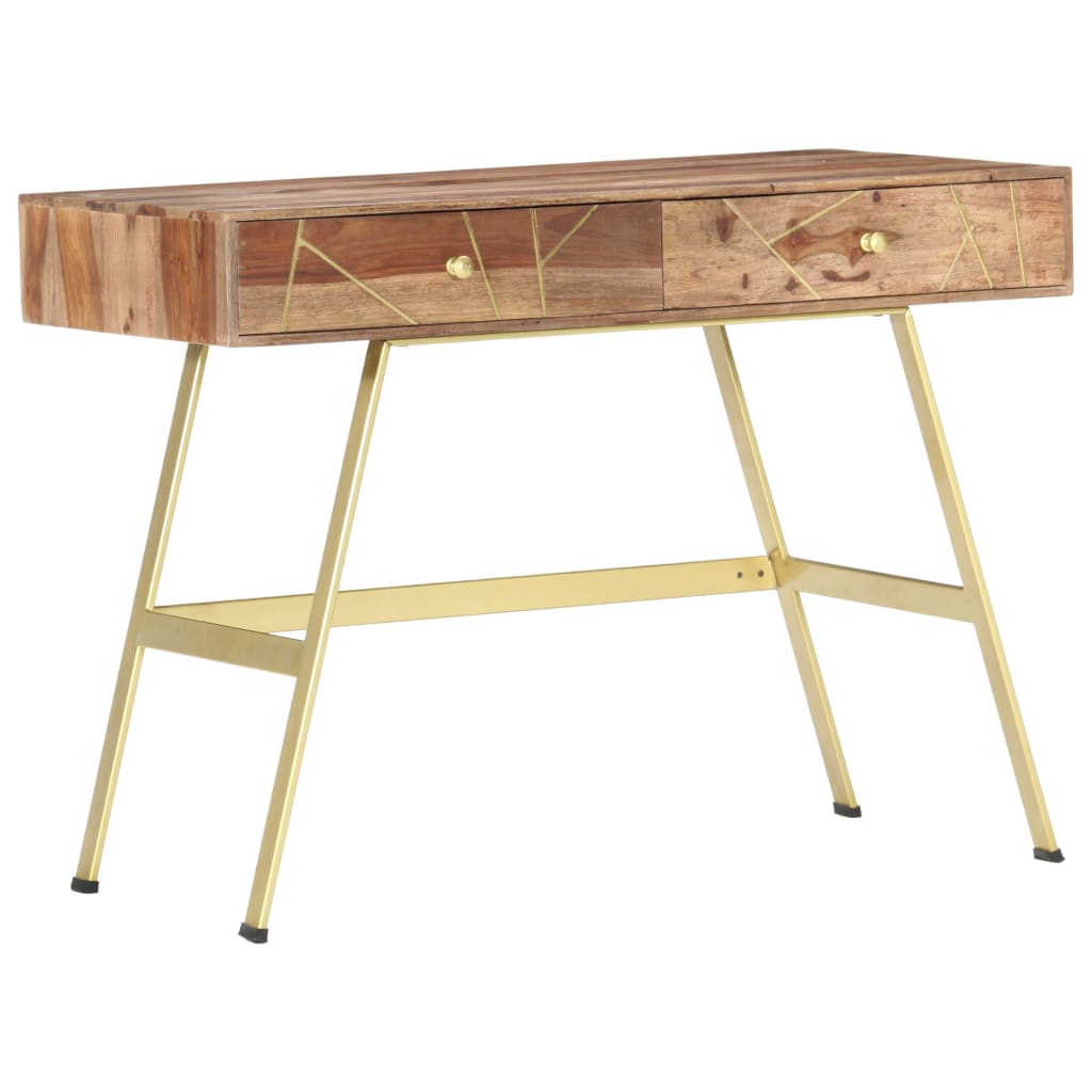 Radni stol s ladicama 100x55x75 cm masivno sheesham drvo - number 9.