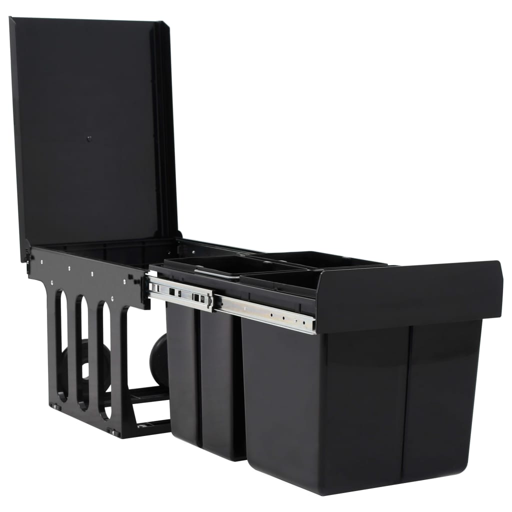 Udtrækkeligt affaldsstativ til skab soft-close - 48 x 34.3 x 35.1 cm, 48 l, 3 - number 4.